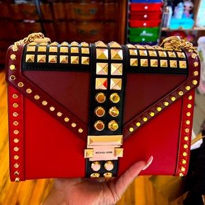 Michael Kors Studded Red Bag Whitney